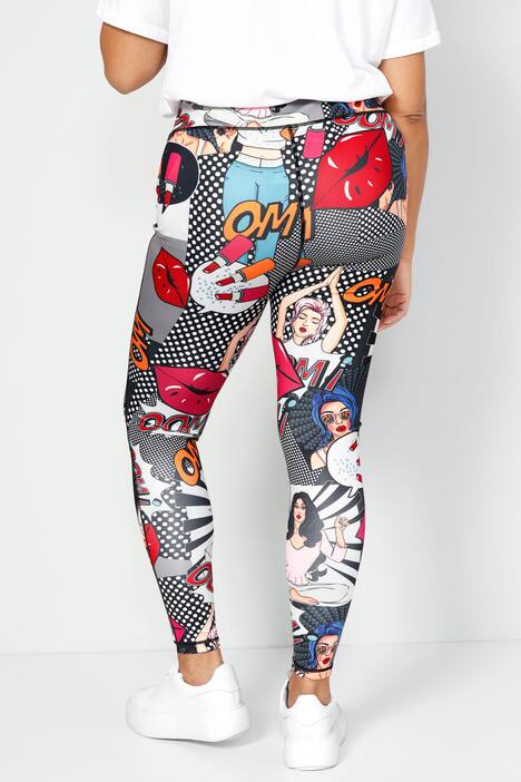 Leggings, Comic-Print, Elastikbund