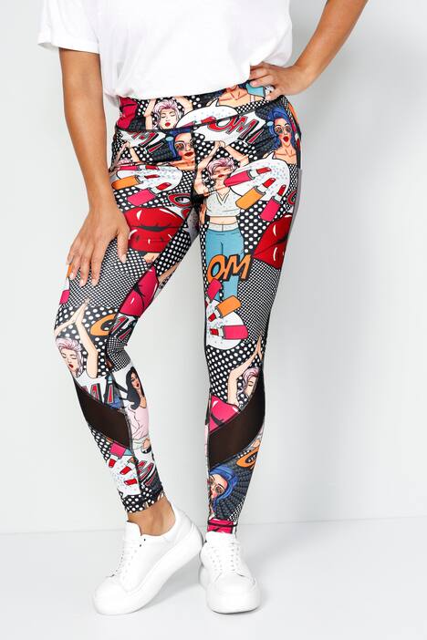 Leggings, Comic-Print, Elastikbund