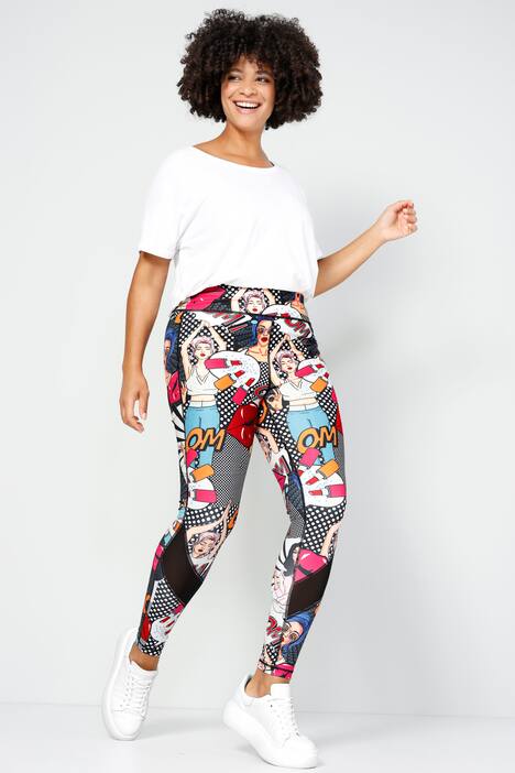 Leggings, Comic-Print, Elastikbund