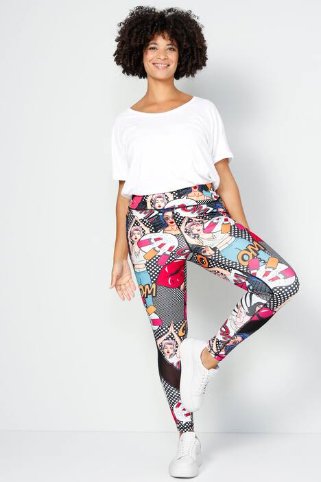 Leggings, Comic-Print, Elastikbund