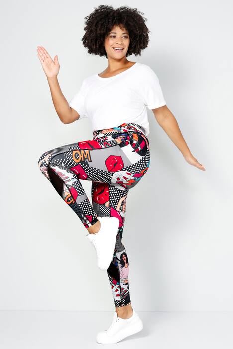 Leggings, Comic-Print, Elastikbund