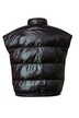Doorgestikte bodywarmer, oversized, opstaande kraag