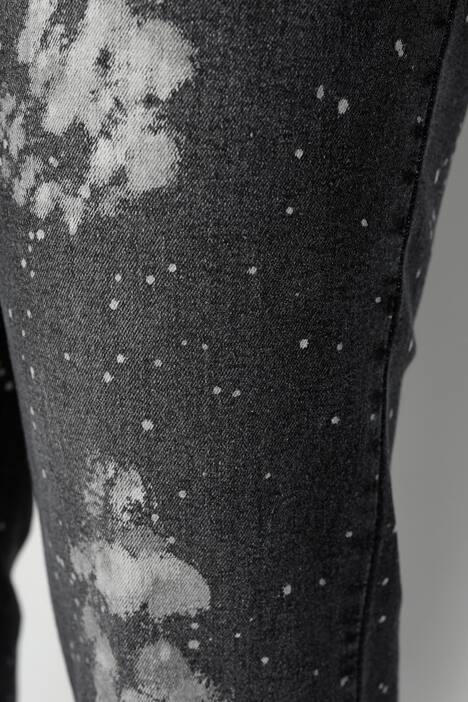 7/8-Jeans, Slim Fit, Farbspritzer, 5-Pocket