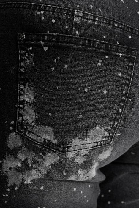 7/8-Jeans, Slim Fit, Farbspritzer, 5-Pocket