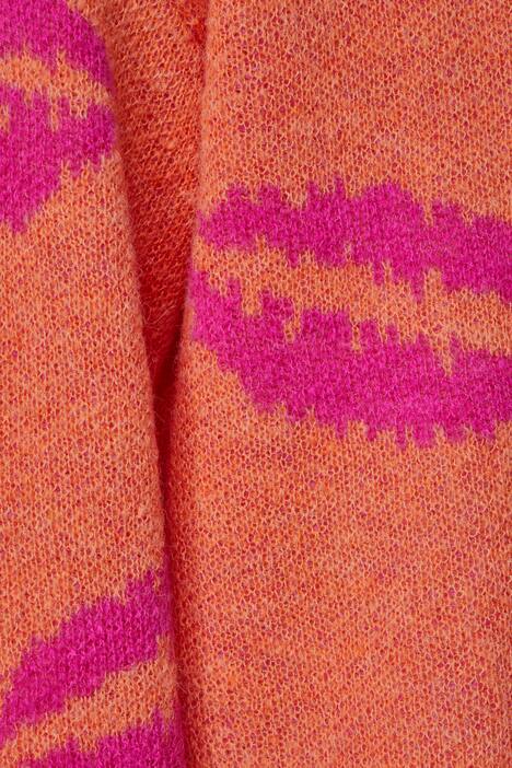 Trui, oversized, kussende mond, V-hals, lange mouwen