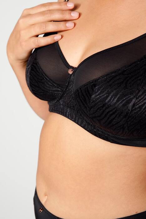 Bügel-BH, Jacquard-Spitze, Mesh, Unterbrustband