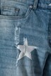 7/8-Jeans, Slim Fit, destroyed, Sterne, 5-Pocket