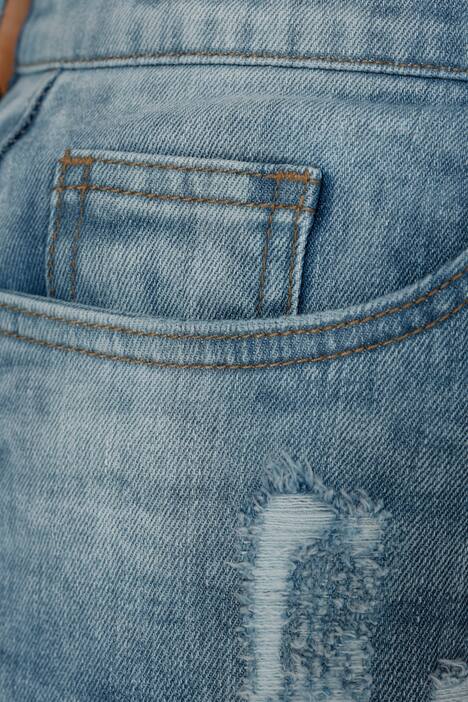 7/8-Jeans, Slim Fit, destroyed, Sterne, 5-Pocket