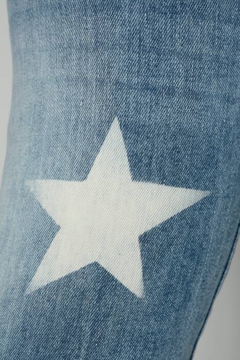 7/8-Jeans, Slim Fit, destroyed, Sterne, 5-Pocket