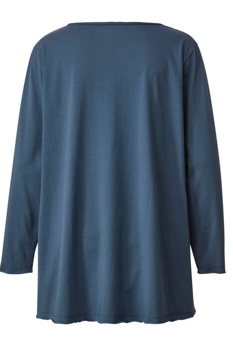 T-Shirt, A-Line, Applikation, V-Ausschnitt, Langarm