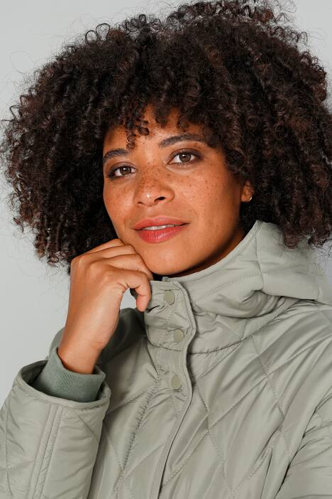 Steppmantel, Kapuze, Langarm