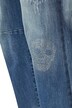 Boyfriend-Jeans, Glitzer Totenköpfe, Destroy-Effekte, 5-Pocket