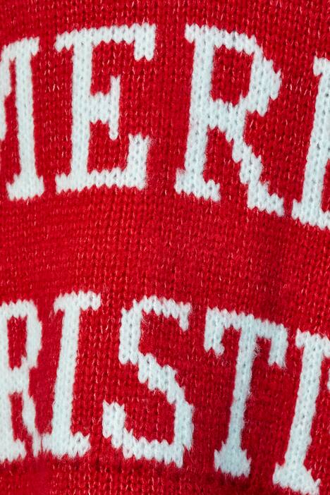 Pullover, oversized, Merry Christmas, V-Ausschnitt, Langarm