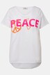 Half-Sleeve Crew Neck PEACE Print T-Shirt