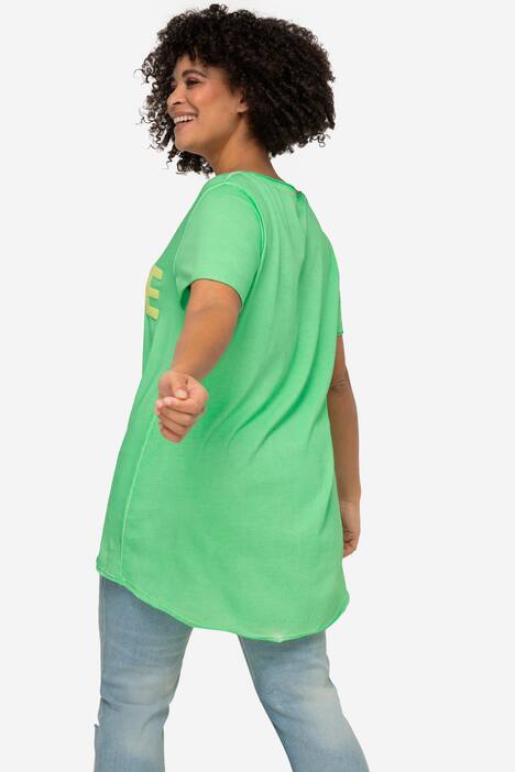 T-Shirt, PEACE Druck, Rundhals, Halbarm