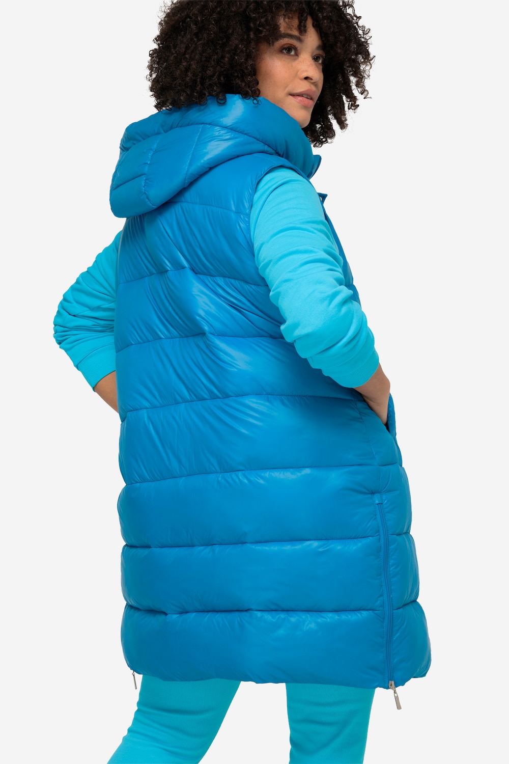 Stora storlekar Väst, Dam, blå, storlek: 52, Polyester/Syntetfibrer, Angel of Style