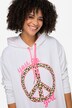 Sweatshirt, PEACE Zeichen, Rundhals, Langarm