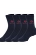 Socken, 4er-Pack, Glitzer-Schriftzug