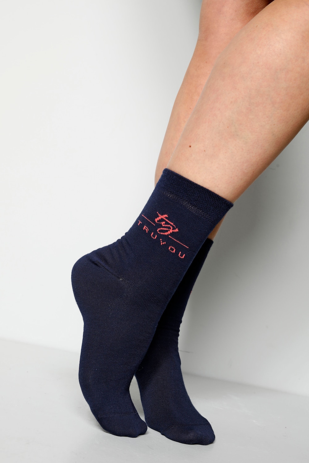 Socken, 4er-Pack, Glitzer-Schriftzug