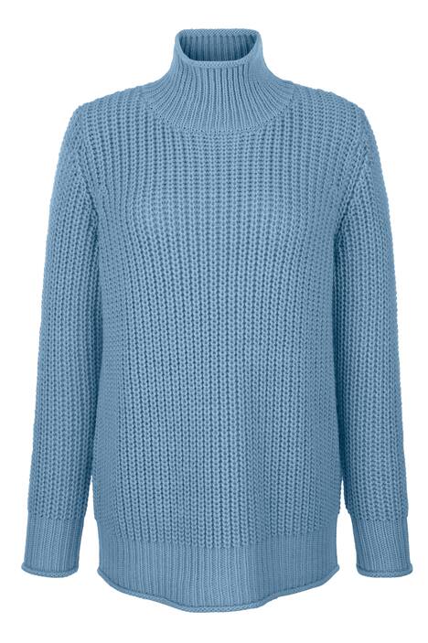 Pullover, Grobstrick, Stehkragen