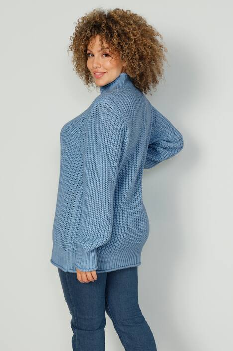 Pullover, Grobstrick, Stehkragen