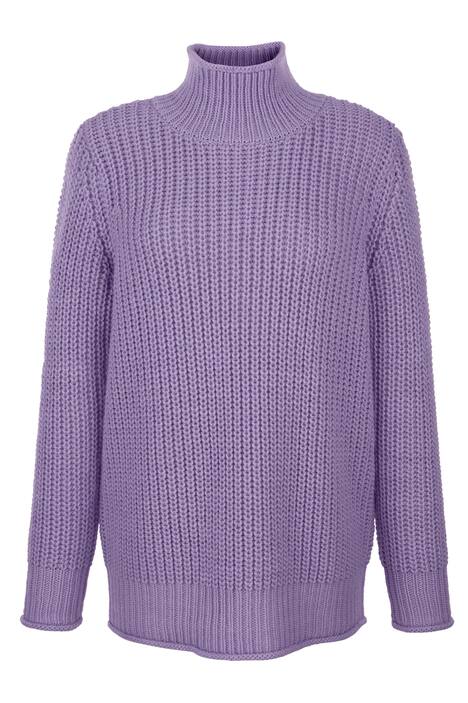 Pullover, Grobstrick, Stehkragen