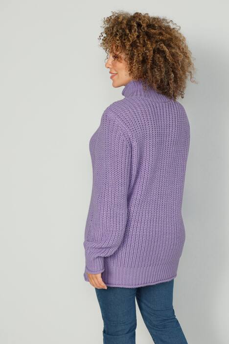 Pullover, Grobstrick, Stehkragen