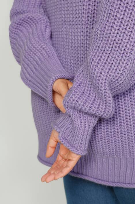 Pullover, Grobstrick, Stehkragen