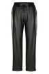 Pantalon de jogging en similicuir à taille élastique