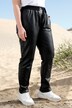 Pantalon de jogging en similicuir à taille élastique