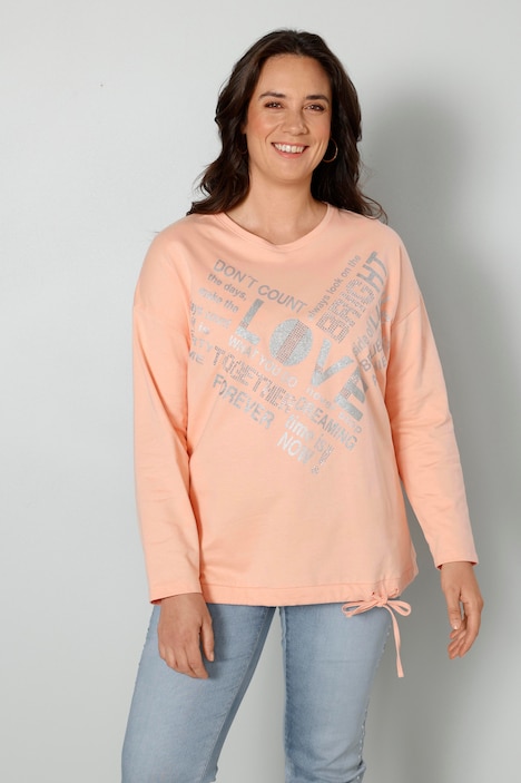 Sweatshirt, LOVE, Saum-Bindeband