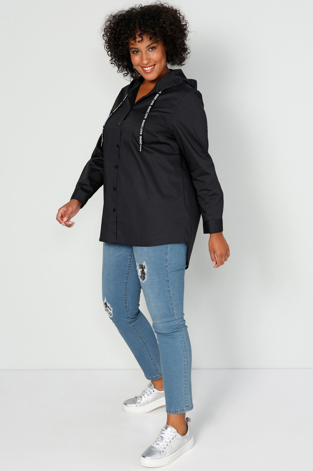 Blouse met capuchon