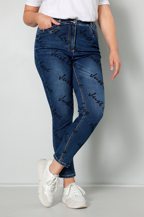 Jeans met all-over print