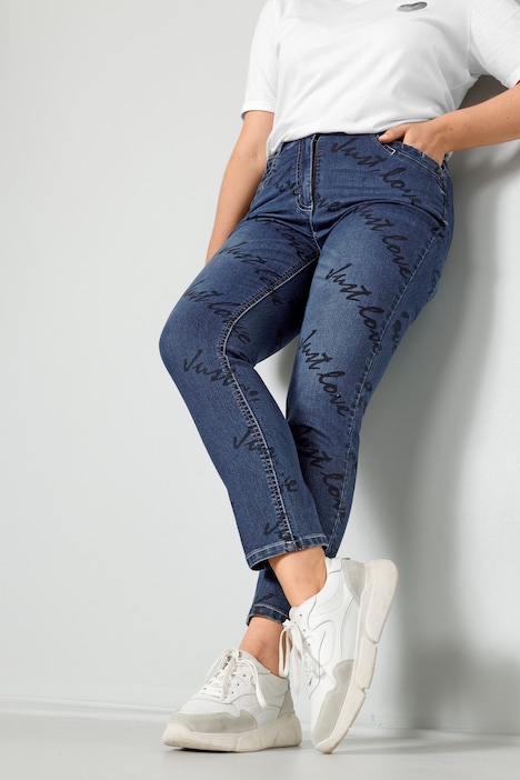 Jeans met all-over print