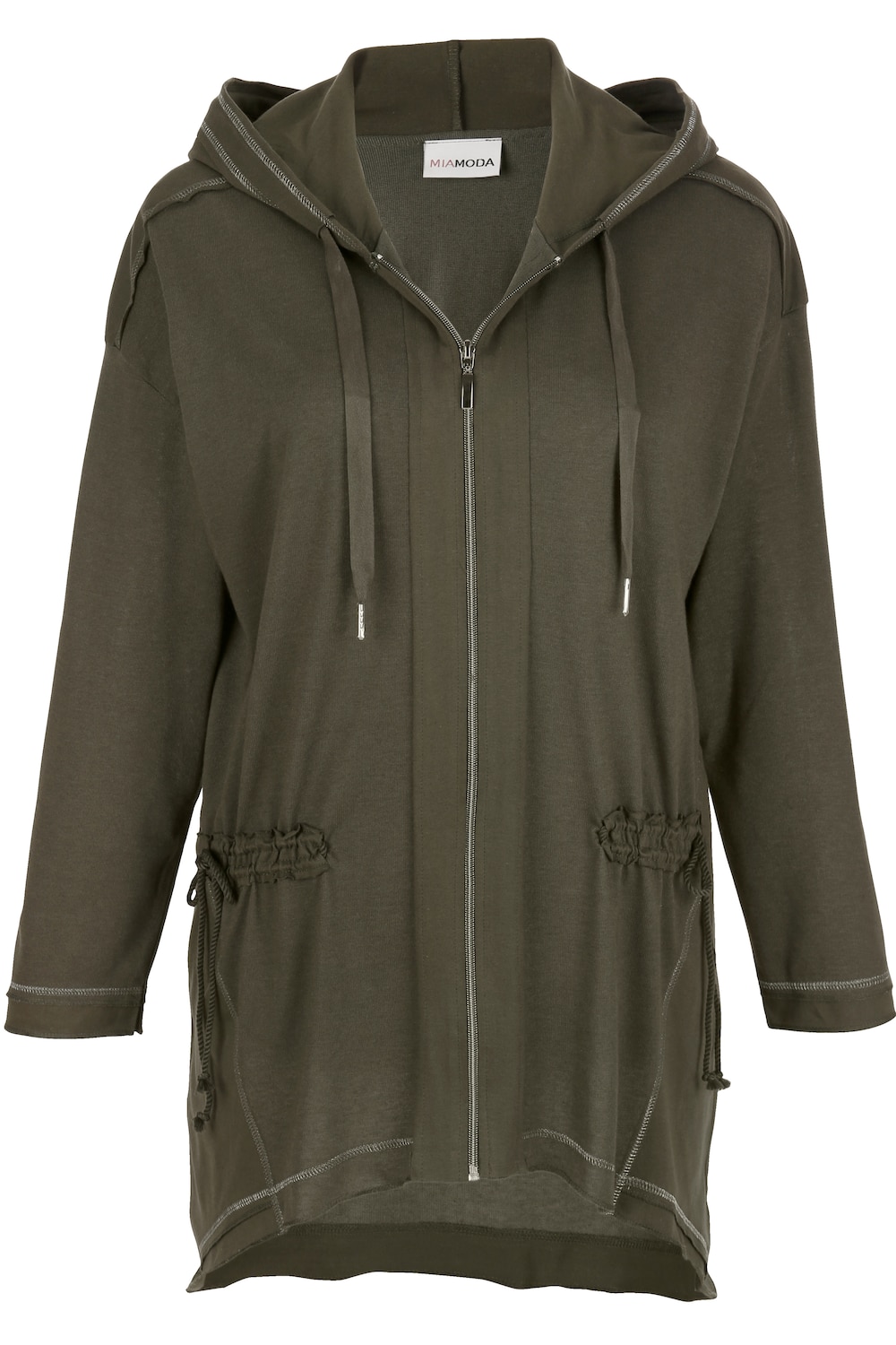 Stora storlekar Kofta, Dam, grön, storlek: 44, Bomull/Polyester, Mia Moda