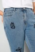 7/8-Jeans, Straight Fit, Schmetterlinge, 5-Pocket