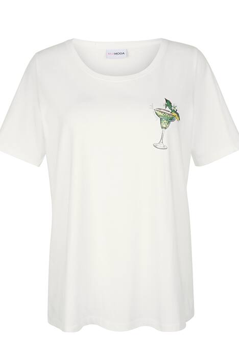 T-Shirt, Pailletten-Motiv, Halbarm