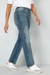 Jeans, Straight Fit, Stickerei, sichtbare Knöpfe