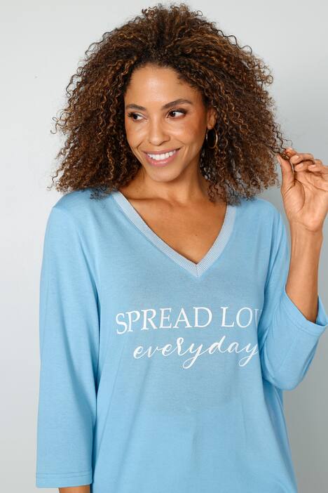 Trui, glitter statement, 3/4 mouwen