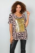 Shirt met glanzende print