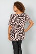 Shirt met glanzende print
