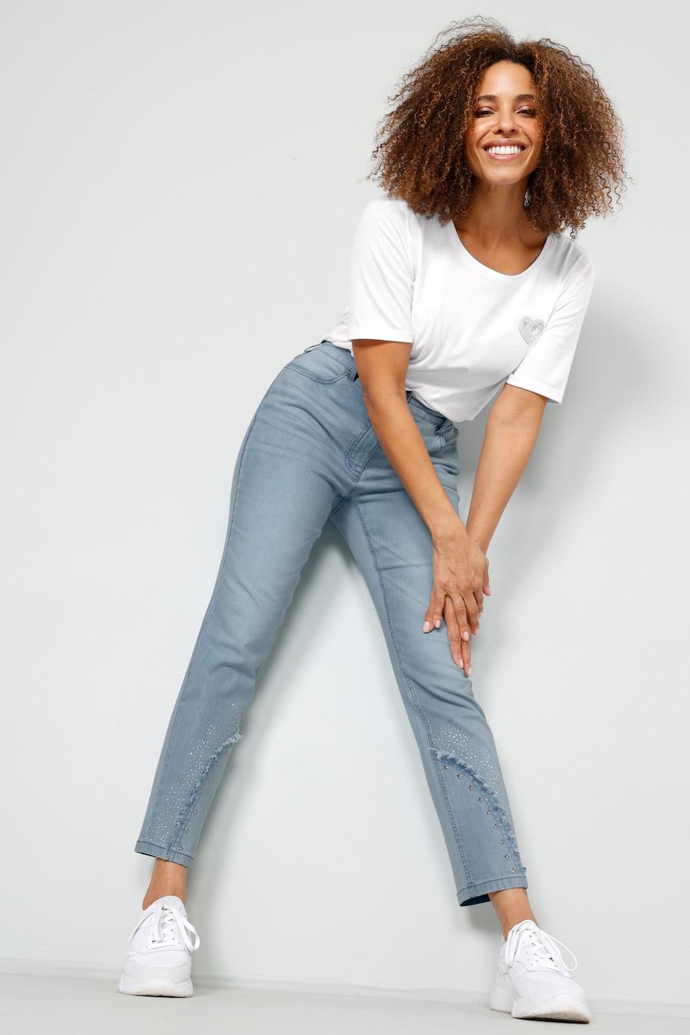 Jeans met strasversiering