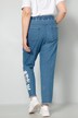 Denim broek met geplaatste print