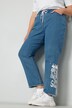 Denim broek met geplaatste print