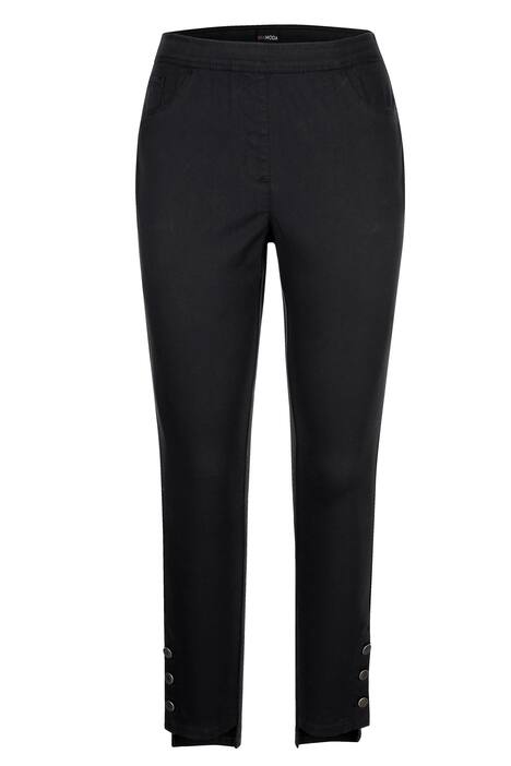 Jeggings, breiter Elastikbund, Saumknöpfe