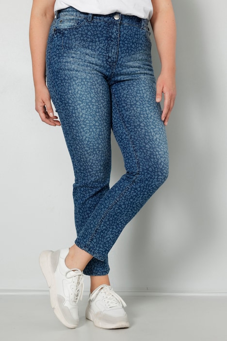 Jeans, Slim Fit, Animalprint, 5-Pocket