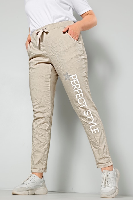 Joggingbroek met crinkle look