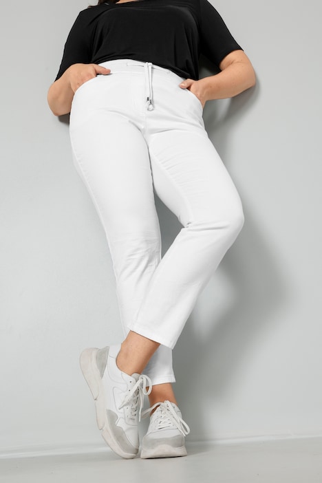 Slip-on broek in een crinkle look