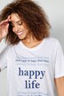T-Shirt, HAPPY LIFE, Halbarm