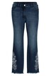 7/8-Jeans, Slim Fit, Saum-Stickerei, 5-Pocket